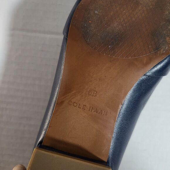 Cole Haan Camila Leather Pointed Toe low heel shoes royal blue Size 6.5 B - Picture 5 of 5